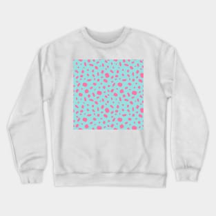 Pink terrazo over turquoise Crewneck Sweatshirt